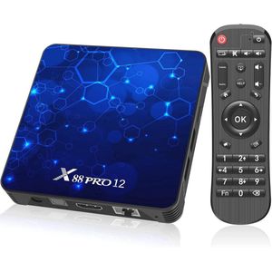 Smart TV Box met Android 12.0, 4GB RAM en 32GB ROM – UHD 4K Streaming en Bluetooth 5.0