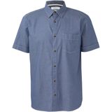 Overhemd - Mélange - Katoen - Regular Fit - Knoopsluiting