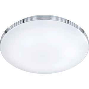 LED Plafondlamp - Badkamerlamp - Torna Apity - Opbouw Rond 18W - Spatwaterdicht IP44 - Warm Wit 3000K - Glans Chroom - Aluminium