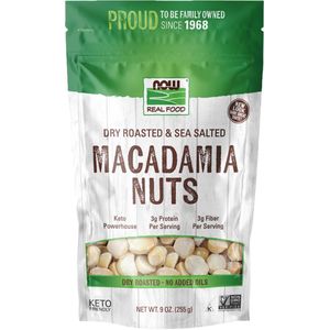 Macadamia-noten, droog geroosterd en gezouten (255 gram)