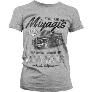 The Karate Kid Dames Tshirt -S- Miyagi's Super Defence Waxing Grijs