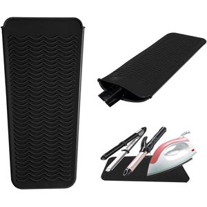 Gigicial Warmtemat Voor Haartools - Mat Voor Hete Tools - Slim Ontwerp Duurzaam Antislip - 1 Stuk - Zwart