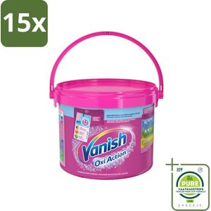 15 x Vanish Oxi Action - Vlekkenverwijderaar - Wasbooster - Gekleurde Was - 2.7 Kg - Grootverpakking - Vlekkenverwijderaar - Wasbooster - Gekleurde Was - Wasmiddel - Vlekken Verwijderen