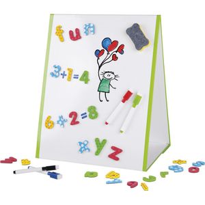 UNITED OFFICE Kinder whiteboard - 47 delig - inklapbaar - letters en cijfers
