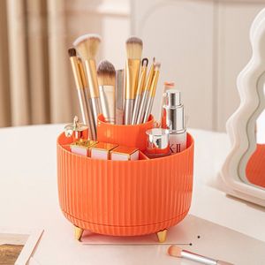 Roterende make-upkwasten opbergbuis voor op het bureau - cosmetische opbergdoos - huidverzorgingsdoos - opbergdoos voor kwasten - cosmetische opbergdoos - roterend - badkamer opbergproducten schoonheid cosmetica parfum - 15 * 15 * 12,5 cm