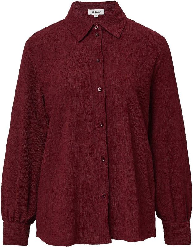 s.Oliver - Blouse - Karmijnrood - Klassieke Blouse - Lange Mouw