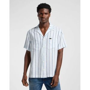 Lee Camp 2 Pocket Relaxed Fit Overhemd Met Korte Mouwen Wit M Man