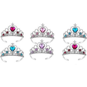 Uitdeelzakjes - Prinsessen Tiara - Kroon - 6-pack - Verkleedkleren Meisje - Paars, Blauw, Roze - Prinsessen speelgoed - Voor bij je prinsessenjurk meisje