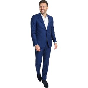 Suitable Kostuum Wol Royal Blauw - Maat 48 - Heren