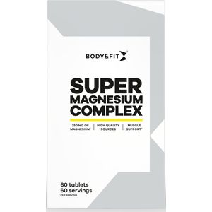 Body & Fit Super Magnesium Complex - 100% Magnesium Tabletten - Vitaminen en Mineralen - Sportsupplement - 60 Tabletten