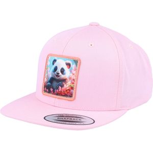 Hatstore- Kids Happy Panda Pink Snapback - Kiddo Cap Cap
