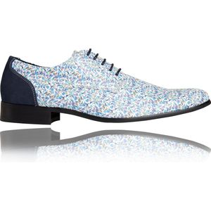 BLUASIS - Maat 40 - Lureaux - Kleurrijke Schoenen Voor Heren - Veterschoenen Met Print