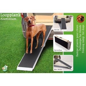 HondenLoopplank aluminium anti-slip 183 cm, max.100 kg.