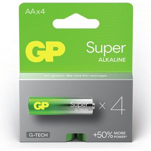 GP Super alkaline AA-batterijen 4PK