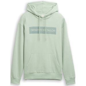 TOM TAILOR DENIM - Sweatshirt - Petrol - Capuchon met Trekkoord