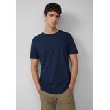 s.Oliver - T-shirt - Donkerblauw - Met Aandeel Linnen