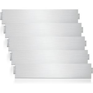 Borderrand Metalen verzinkt - Graskanten Palissade Tuinafboording - Wortelbegrenzer flexibele Perkranden - zilver 100x15cm 45m