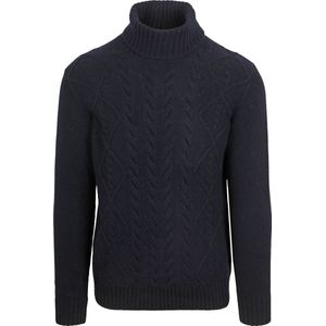 Suitable Coltrui Cable Wol Navy - Heren - Pullovers