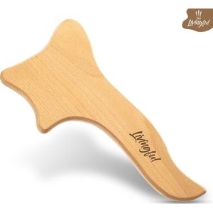 Livingful Premium Houten Spiermassage 4 Zijden | GuaSha | Lymfedrainage | Hout therapie | Houten Massage | Massageroller| Huid Schrapen | Triggerpoint | Houten Therapie | Wood Massage Therapy