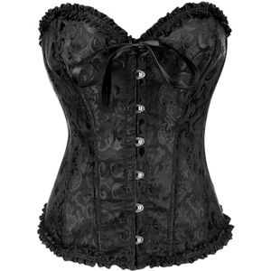 Zwarte Onderbust Corset Top voor Vrouwen - Sexy Aesthetische Lacing Bustier (XS-6XL)
