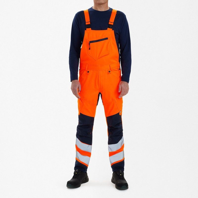 Engel Safety - 3544-314 - Amerikaanse Overall - Hi-vis Orange / Blue Ink
