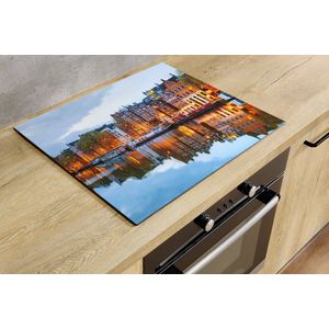 Inductiebeschermer - Amstel Amsterdam - 80x50 cm - Inductiebeschermer - Inductie Afdekplaat Kookplaat - Inductie Mat - Anti-Slip - Keuken Decoratie - Keuken Accessoires