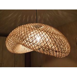 Handgemaakte Design woonkamer slaapkamer hanglamp Ufo Rotan naturel 60 cm