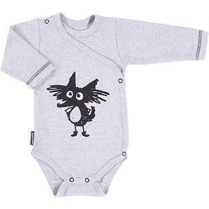 Eevi- babyrompertje - 100% katoen - grijs 62