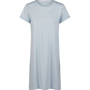 By Louise Dames Nachthemd Korte Mouw Blauw Gestreept - Maat L | Big shirt | Slaaphemd