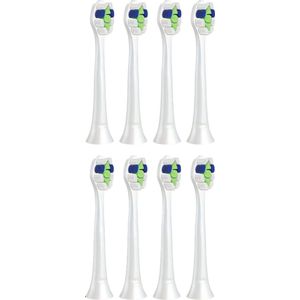 Opzetborstels passend op Philips Sonicare W2 Optimal White – 8 stuks – Wit – Ovaal borstelkop