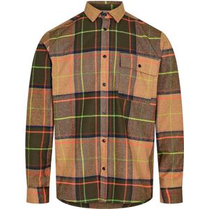 Anerkjendt - Overhemd Leif Ruiten Bruin - Heren - Maat XL - Regular-fit