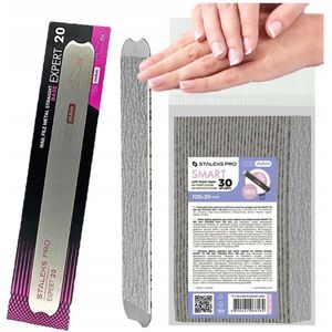 Staleks Metalen Nagelvijl Set met 30x Schuurpads #180