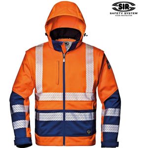 SIR SAFETY STARMAX Hi-Vis Oranje Reflecterende Werkjas - Reflecterende Werkjas Softshell Jas Micro Fleece Lining