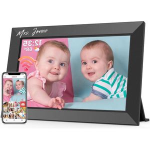 Mrs. Jones 101-inch WiFi digitale fotolijst met touchscreen - 1280x800 HD IPS - 32GB geheugen - automatisch draaien - ondersteuning voor Micro SD - deel momenten direct vanaf elke plek Digitale fotolijst