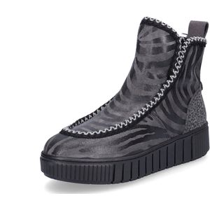 Tamaris dameslaars antraciet zebra