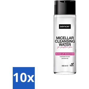 10 x Sence - Gevoelige Huid - Micellair Water - Make-up Remover - 400 ml - Parfumvrij - Huidverzorging