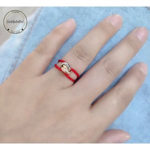 Soraro Tricolor Ring | Rood | Goldplated | Soraro Ringen | Cadeau voor haar | verjaardag vrouw