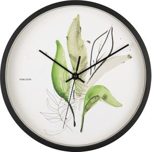 Wandklok - Botanische bladeren print