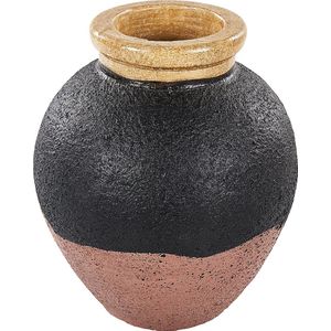 Beliani DAULIS - Decoratieve vaas - Zwart - Terracotta