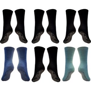 Anti Slip Huis-sokken Set Van 6 Paar Maat 35-38