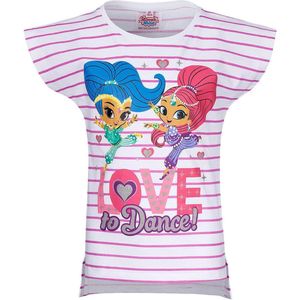 Shimmer-and-Shine-T-shirt-met-korte-mouw-wit-maat-92