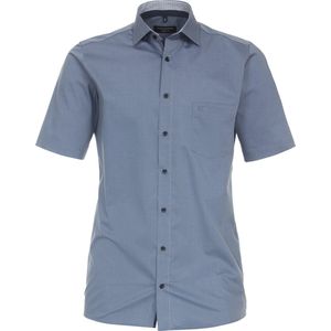 CASA MODA - Modern Fit - Overhemd - Blauw - Korte Mouw - Strijkvrij