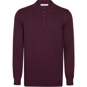 Felix Hardy Trui Met Polokraag - Polo Shirt - 100% Katoen Heren Bordeaux - Xl