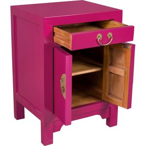 Fine Asianliving Chinees Nachtkastje Fuchsia Royale - Orientique Collectie B42xD35xH60cm Chinese Meubels Oosterse Kast