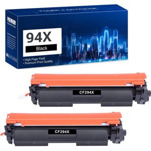 2-pack | Geschikt voor HP 94X / CF-294X Toner cartridge Zwart - Geschikt voor HP LaserJet Pro M118DW - M148FDW