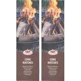 Fancy Flames BBQ/Barbecue lucifers - 90x - lange lucifers - 28 cm