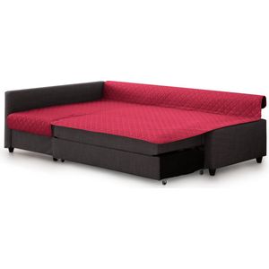 Belmarti® Slaapbankbeschermer Frilena 180cm breed - Rood - Voor slaapbanken en loungebanken met relaxgedeelte links - Premium Belmarti kwaliteit