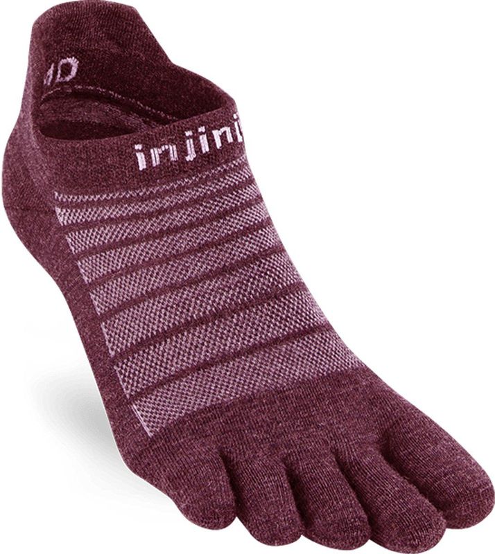 Injinji | Run | No-Show | Lightweight | Wol | Hardloopsokken | Garnet | 37-40 -