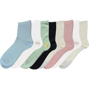 green-goose® Bamboe Dames Sokken - Maat 39-42 - 8 Paar - Zwart, Grijs, Blauw - 85% Bamboe - Zacht, Admenend en Duurzaaam!
