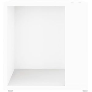 Maison Exclusive - Bijzettafel 33x33x34,5 cm bewerkt hout wit